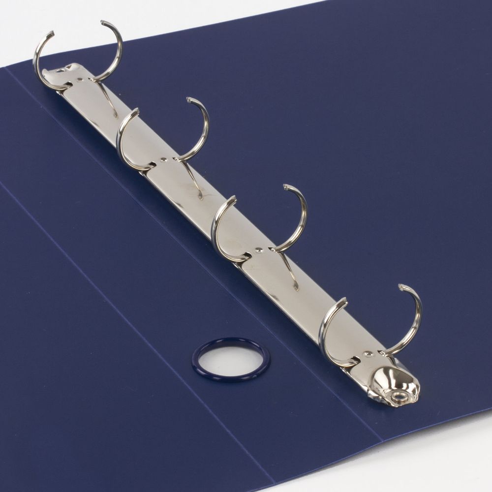 Папка на 4 кольцах BRAUBERG "Диагональ", 40 мм, темно-синяя, до 300 листов, 0,9 мм