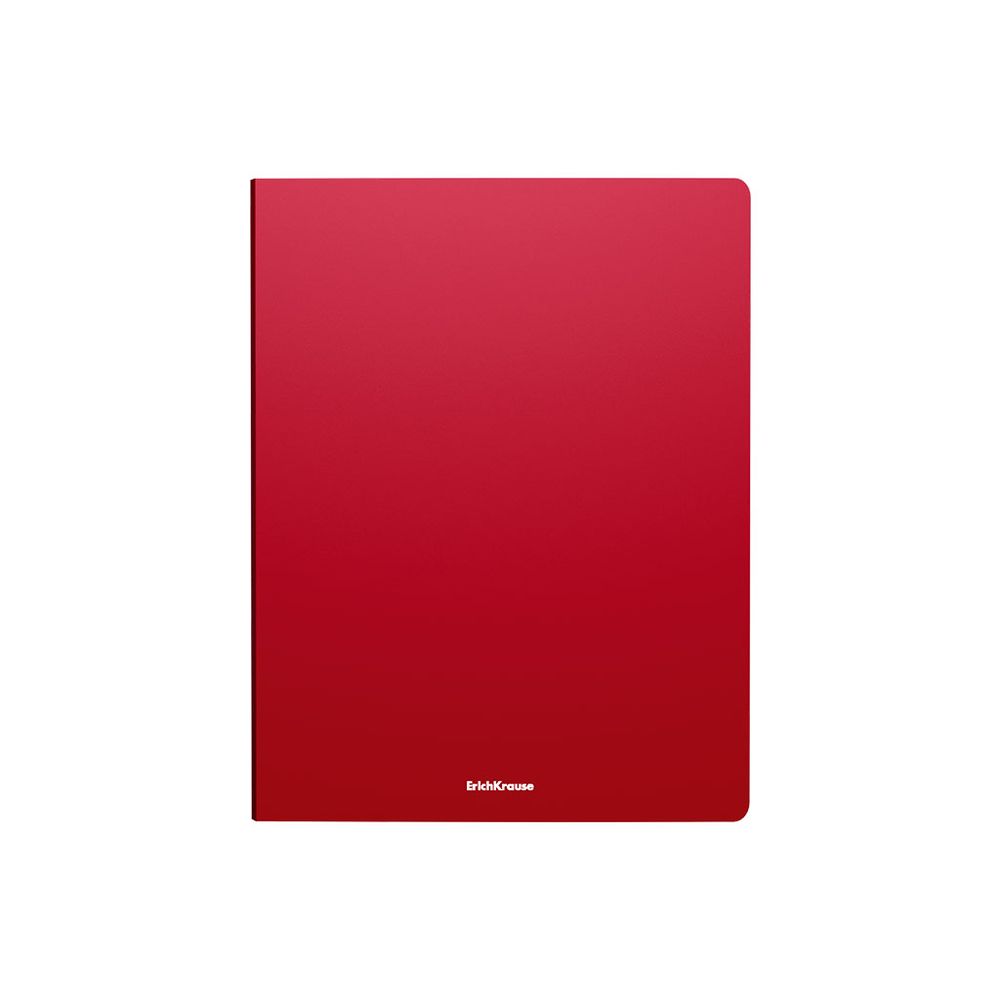 Папка на 2 кольцах пластиковая ErichKrause Matt Classic, 24мм, A4, красный 