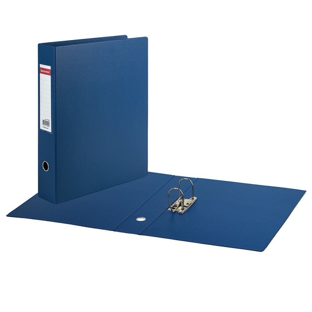 Папка-регистратор БОЛЬШОГО ФОРМАТА А3 с двухсторонним покрытием из ПВХ, 70 мм, синяя, BRAUBERG
