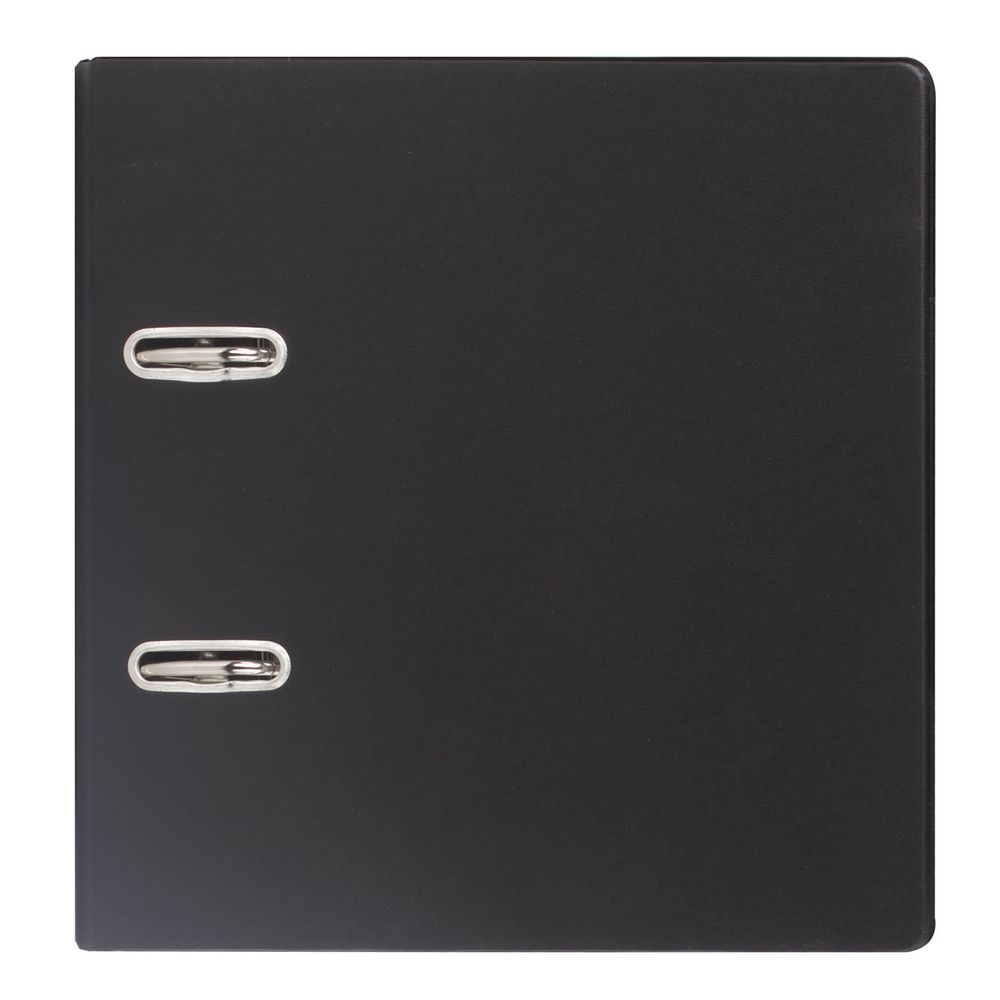 Папка-регистратор МАЛЫЙ ФОРМАТ (148х210 мм), А5, 70 мм, ВЕРТИКАЛЬНАЯ, двухстороннее покрытие, ПВХ, черная, BRAUBERG