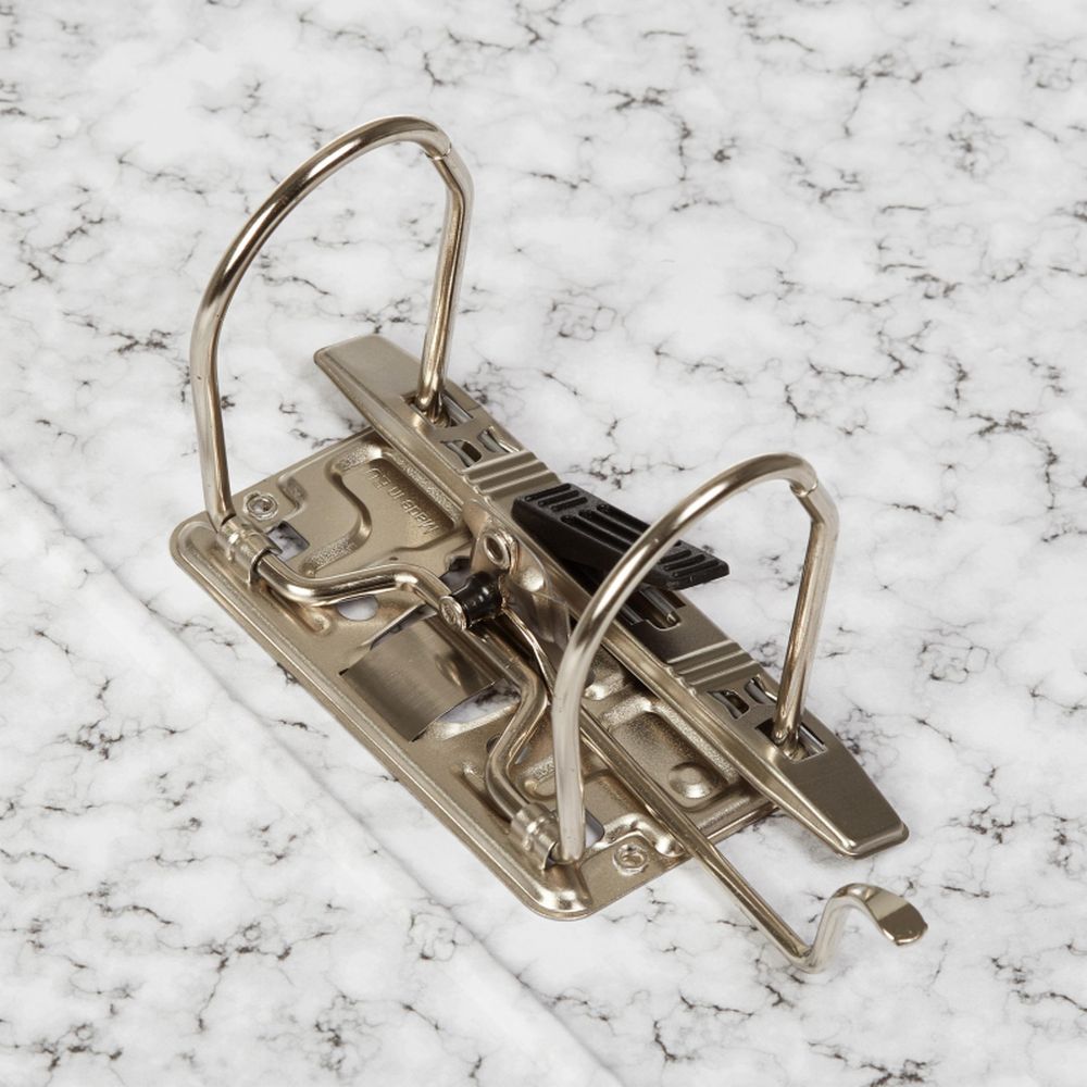 Регистратор 80мм, мрамор с черным корешком