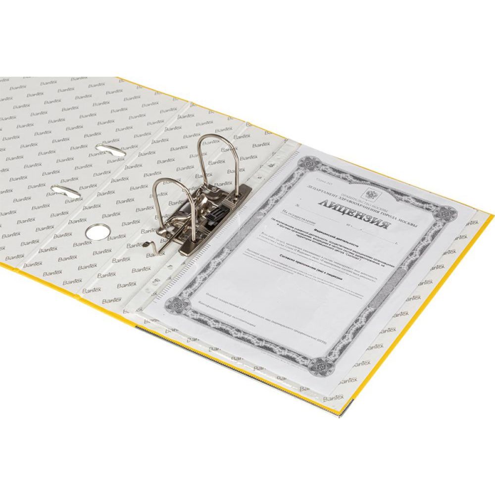 Регистратор BANTEX Economy PLUS 1446-01, 80мм, желтый