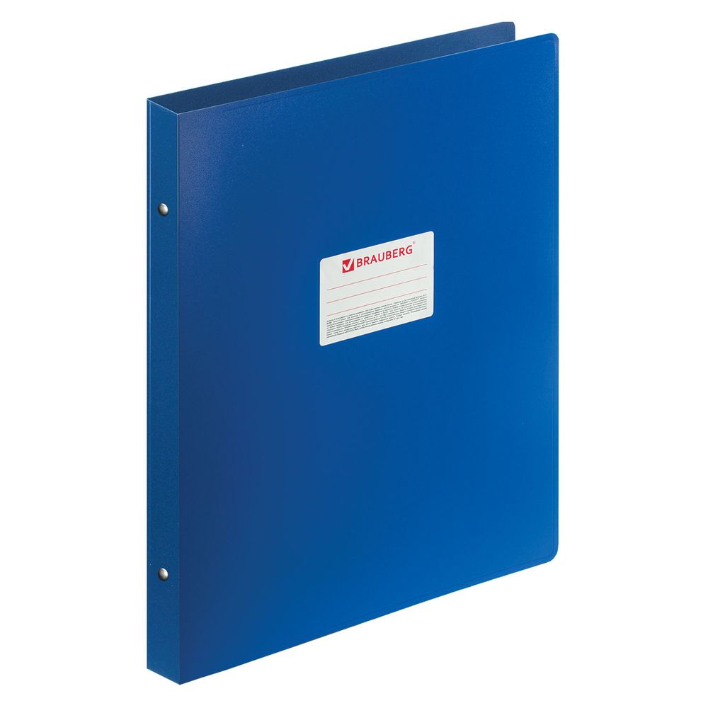 Папка на 4 кольцах БОЛЬШОГО ФОРМАТА А3, ВЕРТИКАЛЬНАЯ, 30 мм, синяя, 0,8 мм, BRAUBERG "Стандарт"