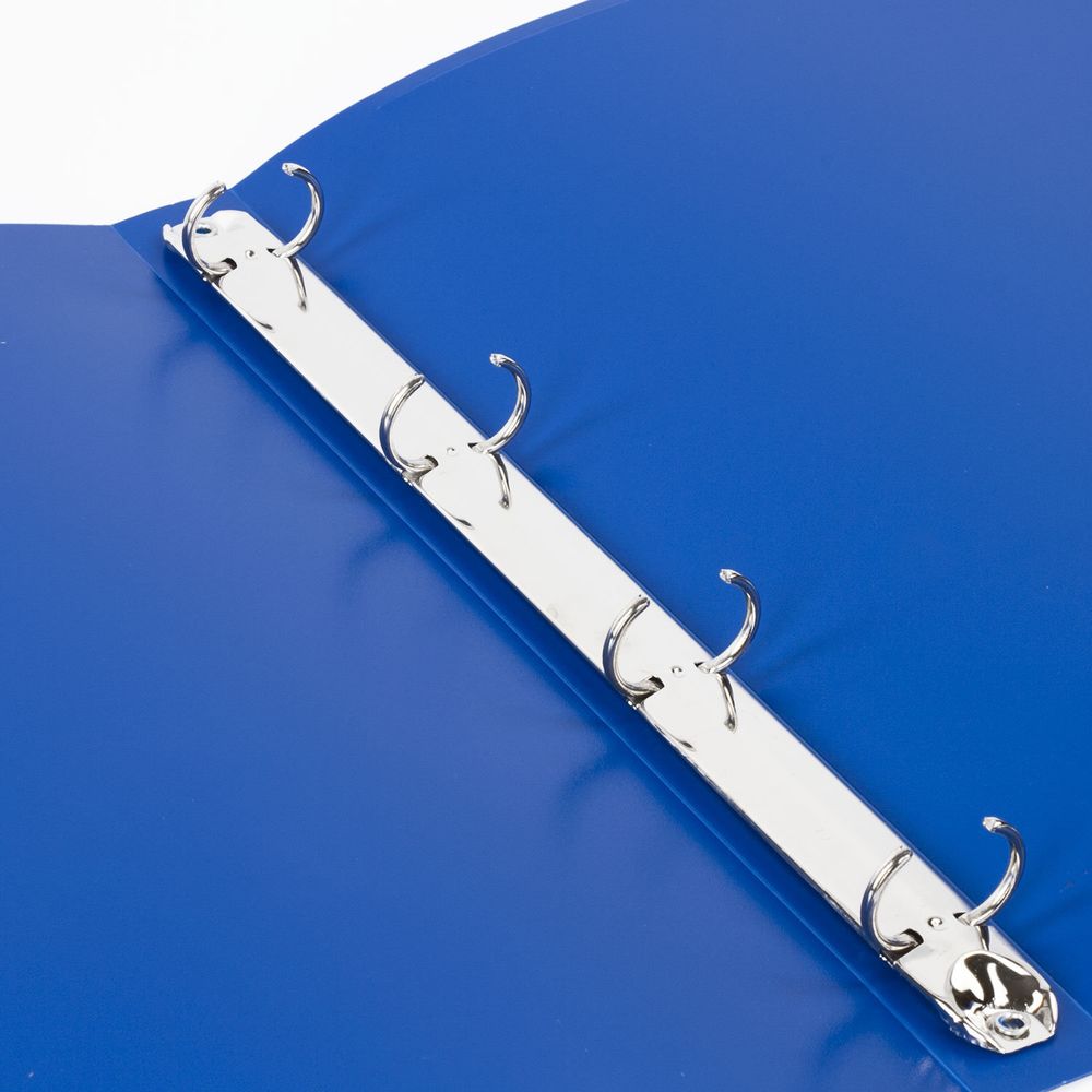 Папка на 4 кольцах БОЛЬШОГО ФОРМАТА А3, ГОРИЗОНТАЛЬНАЯ, 30 мм, синяя, 0,8 мм, BRAUBERG "Стандарт"