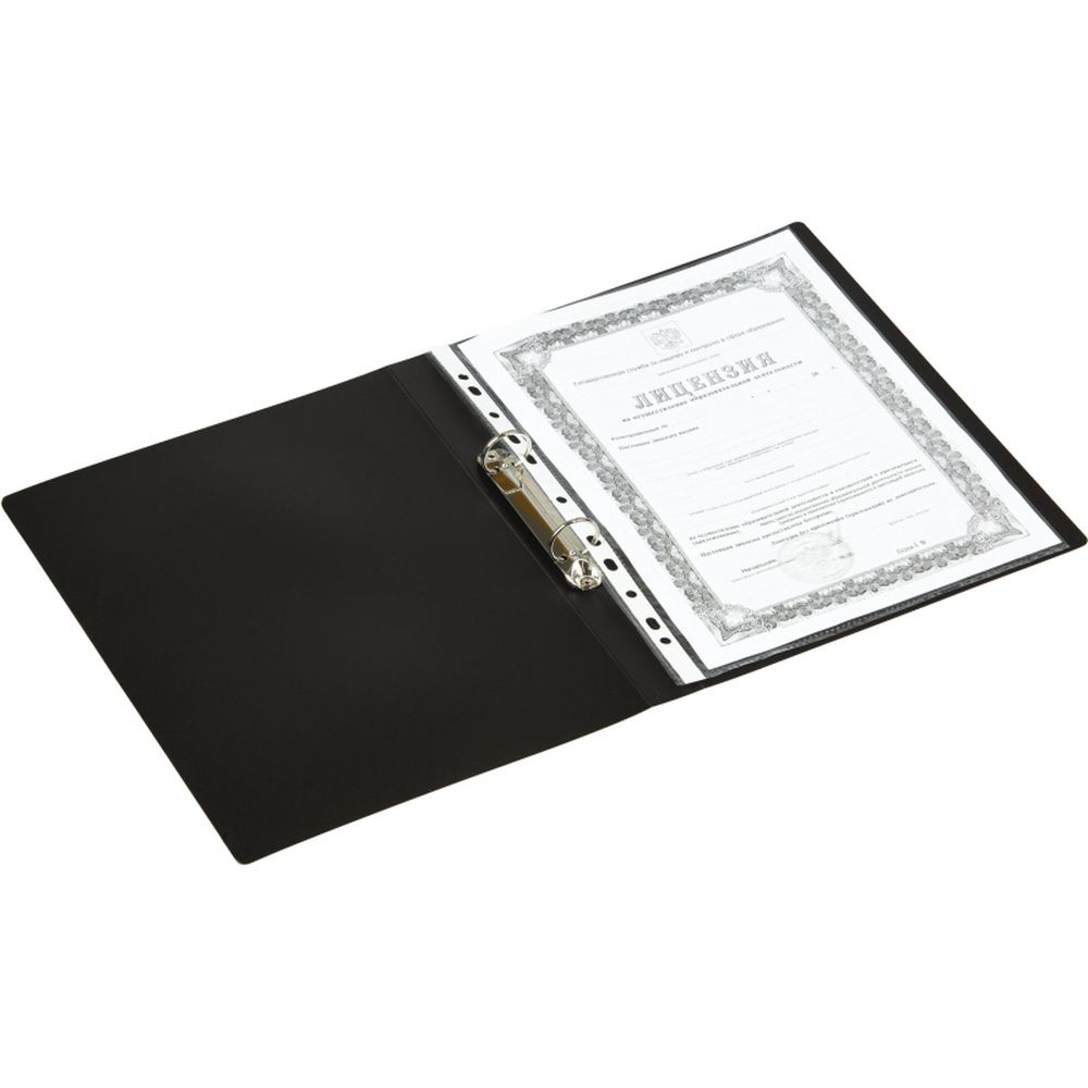 Папка на 2-х кольцах Attache F502/045, А4, 25/32мм, пластик, черная