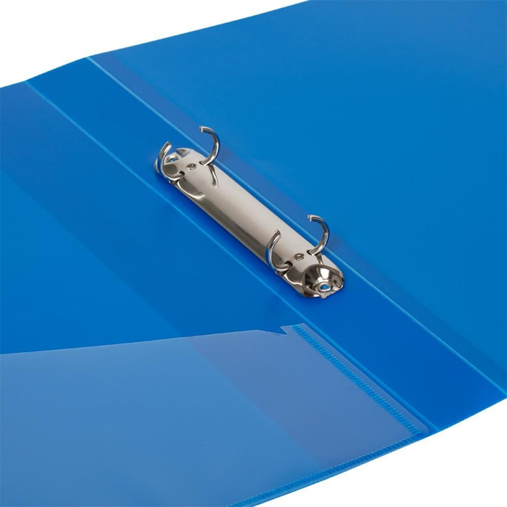 Папка на 2-х кольцах Attache F502/07, А4, 17/32мм, пластик, синяя