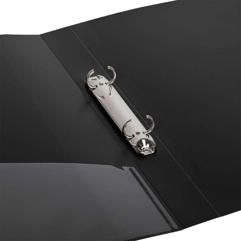 Папка на 2-х кольцах Attache F502/07, А4, 17/32мм, пластик, черная