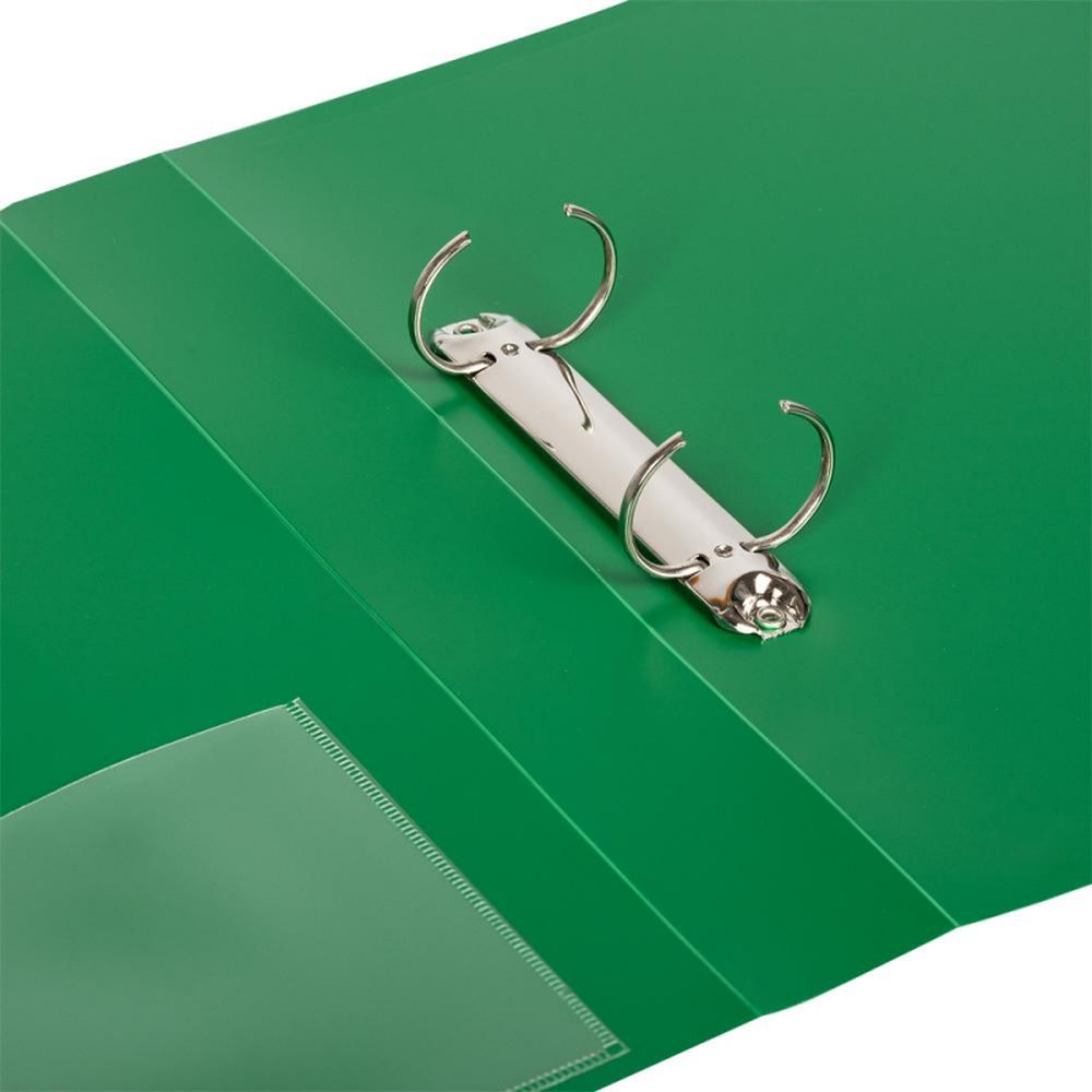 Папка на 2-х кольцах Attache F502/07, А4, 35/42мм, пластик, зеленая