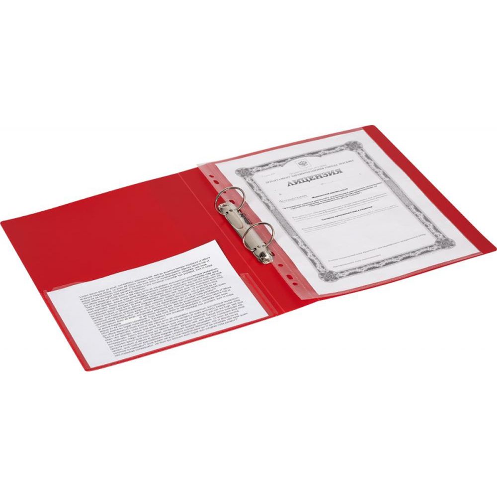 Папка на 2-х кольцах Attache F502/07, А4, 35/42мм, пластик, красная