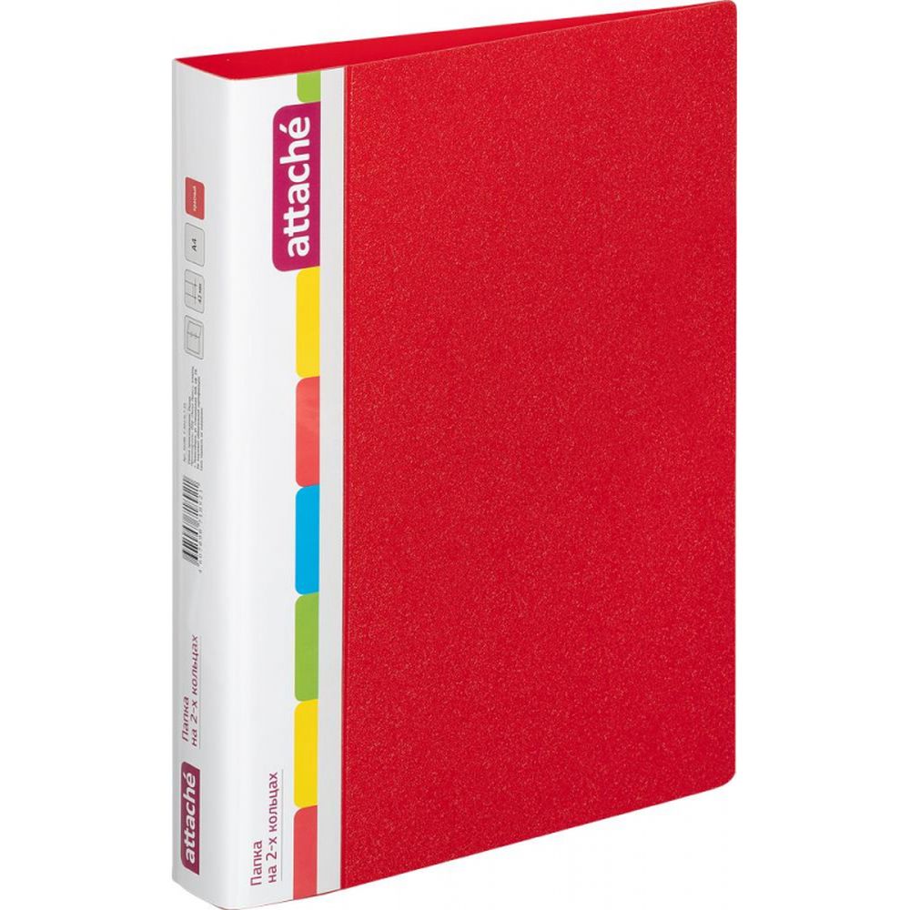 Папка на 2-х кольцах Attache F502/07, А4, 35/42мм, пластик, красная