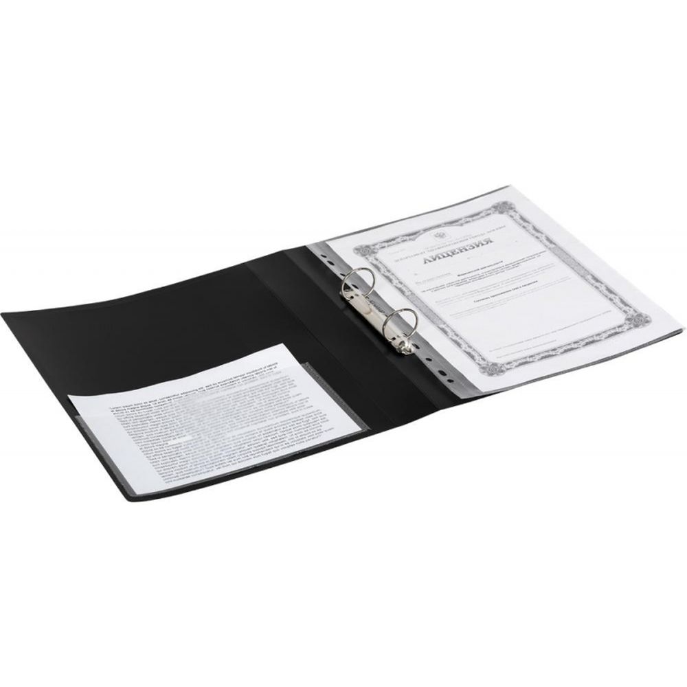 Папка на 2-х кольцах Attache F502/07, А4, 35/42мм, пластик, черная