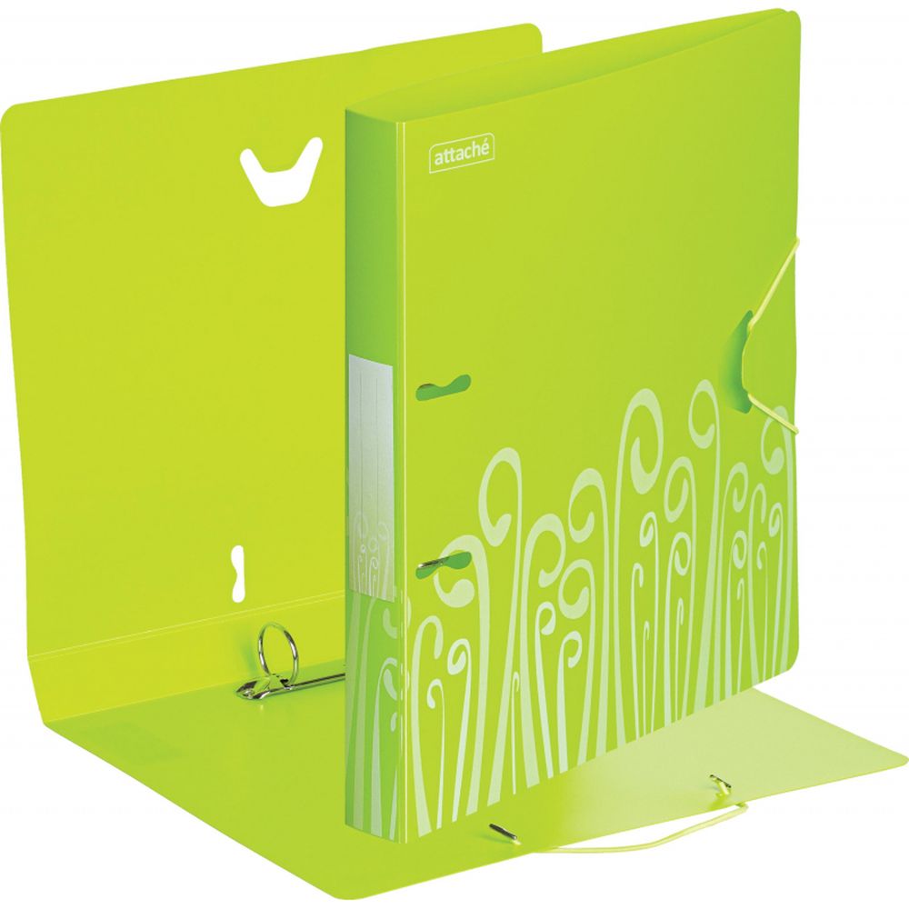 Папка на 2-х кольцах Attache Fantasy, А4, 30/35мм, пластик, салатовая