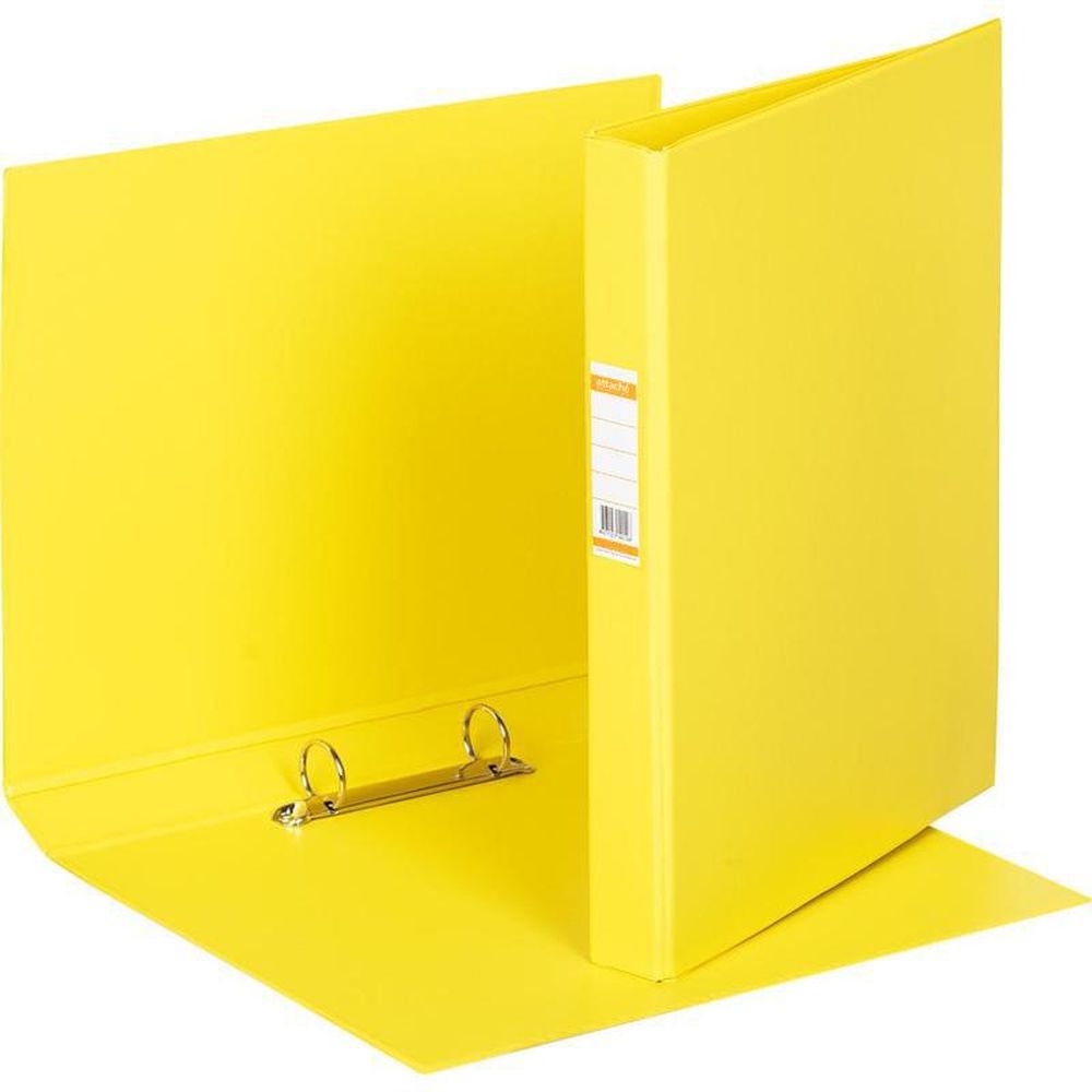 Папка на 2-х кольцах Bantex, А4, 25/35мм, картон/ПВХ, желтая