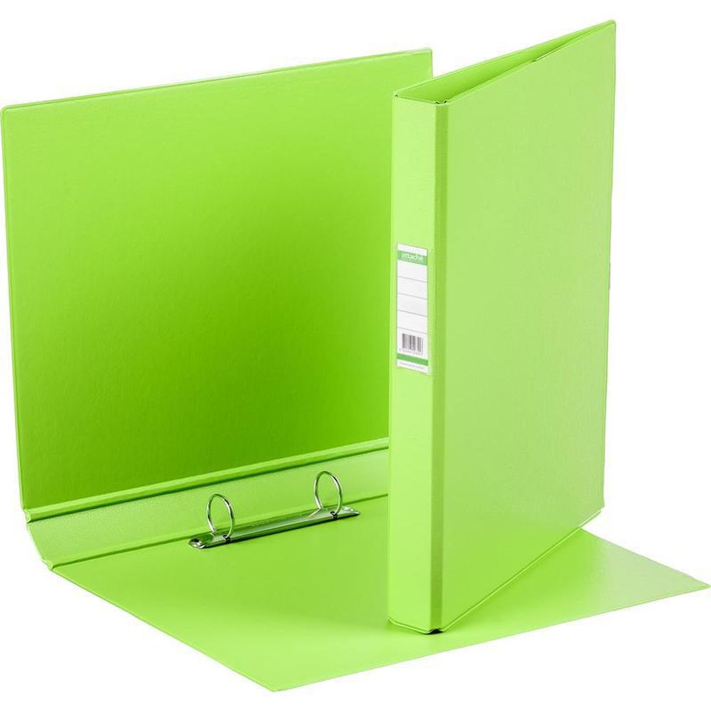 Папка на 2-х кольцах Bantex, А4, 25/35мм, картон/ПВХ, лайм