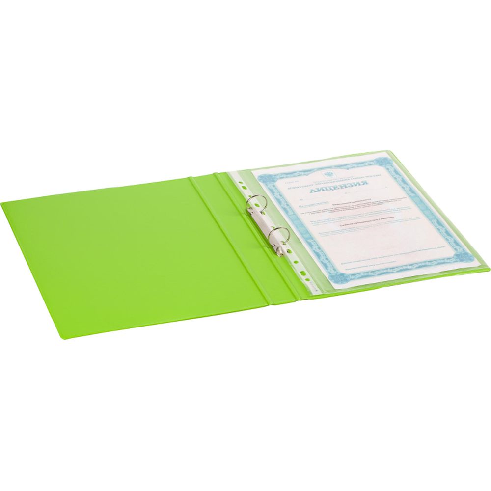 Папка на 2-х кольцах Bantex, А4, 25/35мм, картон/ПВХ, лайм