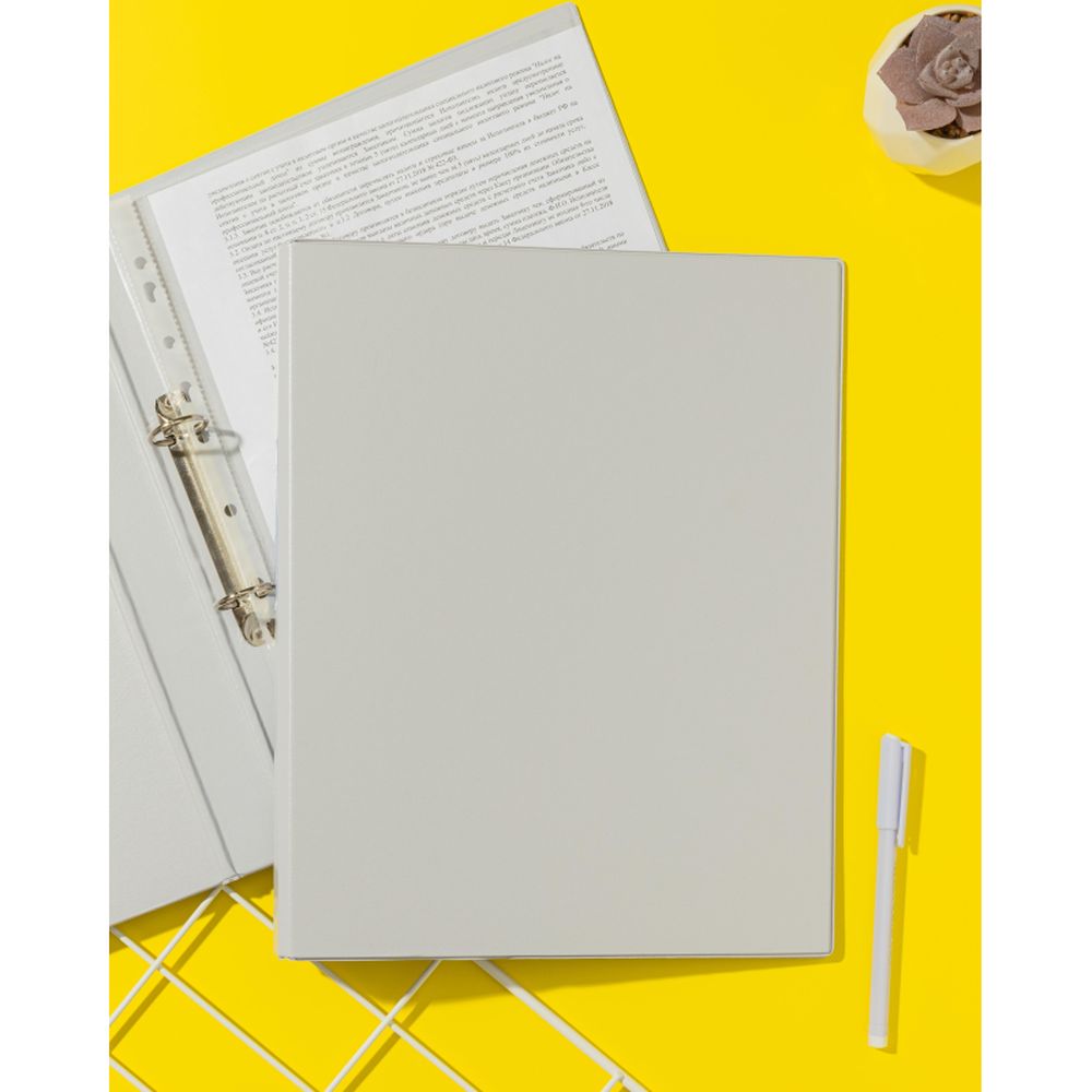 Папка на 2-х кольцах Bantex, А4, 25/35мм, картон/ПВХ, серая