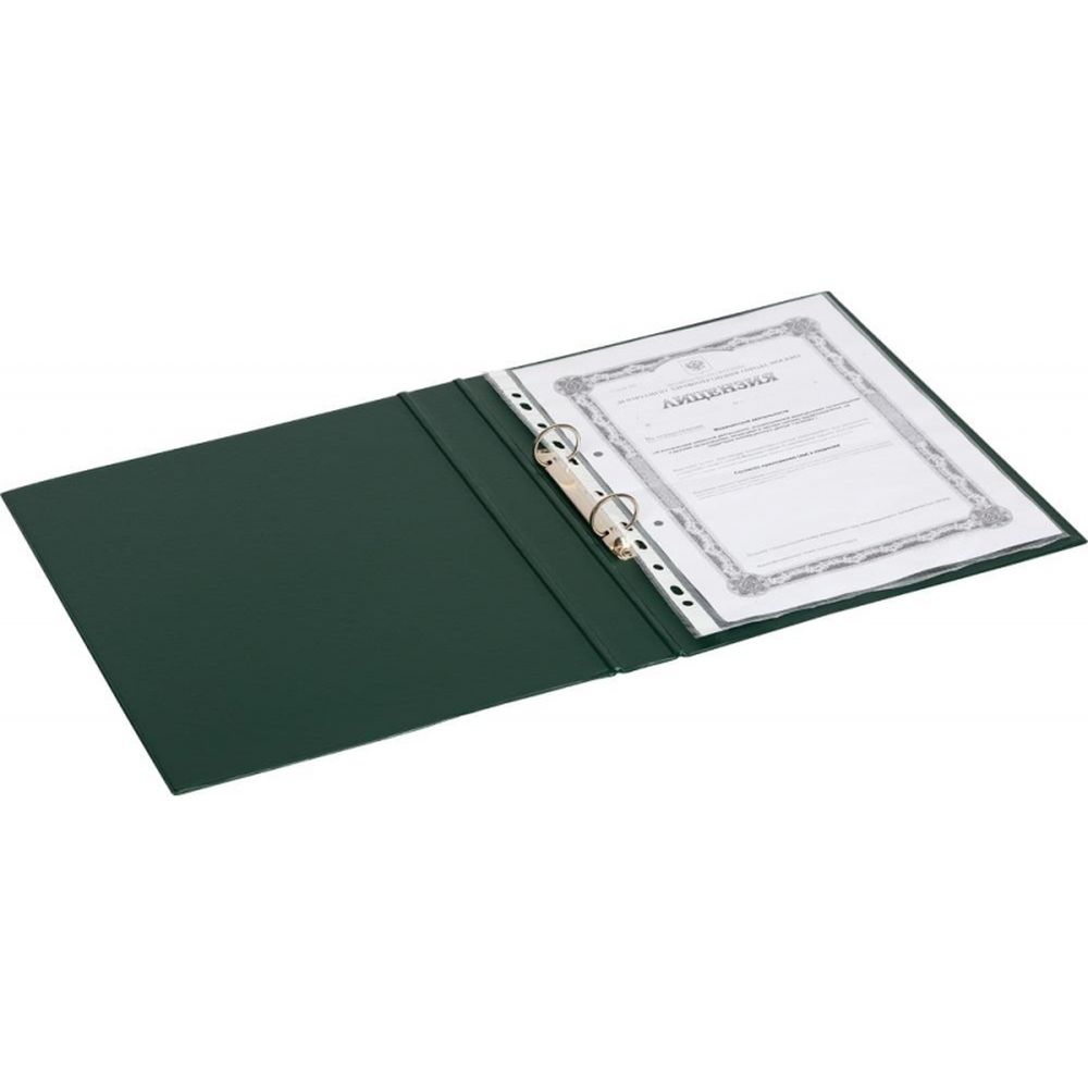 Папка на 2-х кольцах Bantex, А4, 25/35мм, картон/ПВХ, темно-зеленая