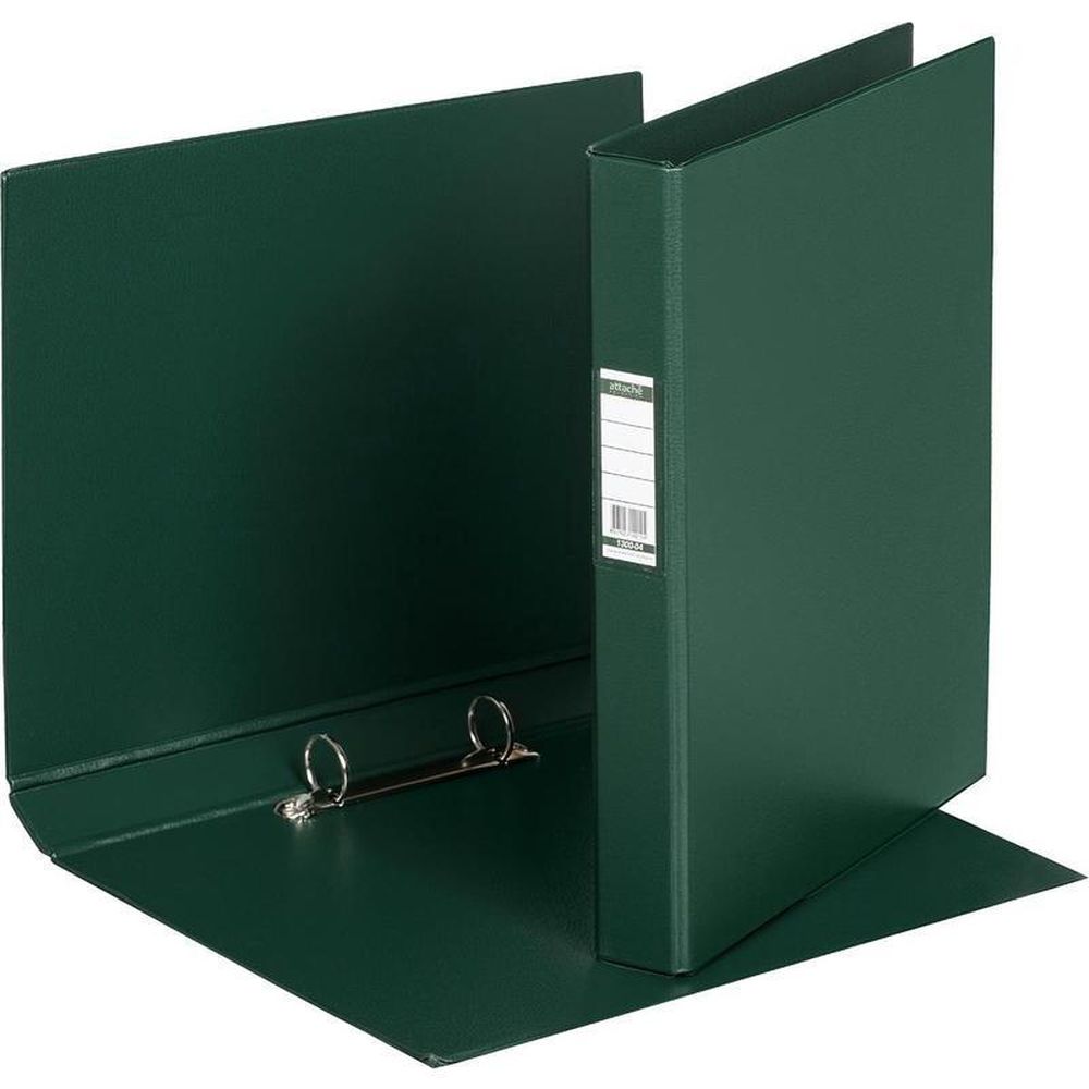 Папка на 2-х кольцах Bantex, А4, 25/35мм, картон/ПВХ, темно-зеленая