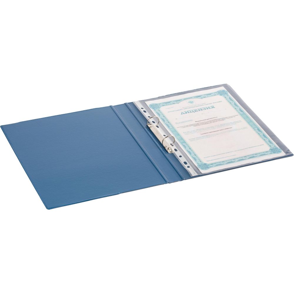 Папка на 2-х кольцах Bantex, А4, 25/35мм, картон/ПВХ, темно-синяя