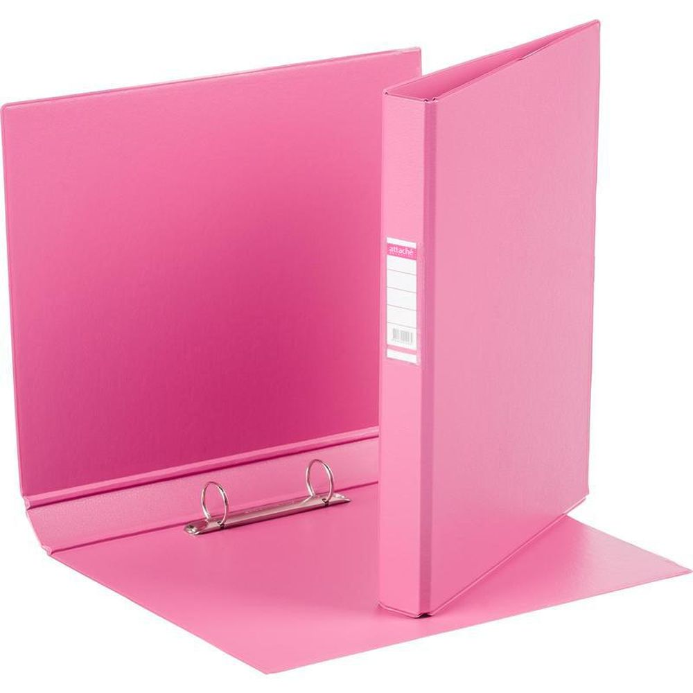 Папка на 2-х кольцах Bantex, А4, 25/35мм, картон/ПВХ, фуксия