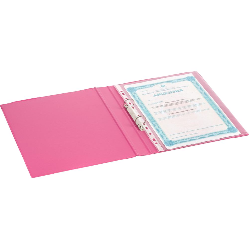 Папка на 2-х кольцах Bantex, А4, 25/35мм, картон/ПВХ, фуксия