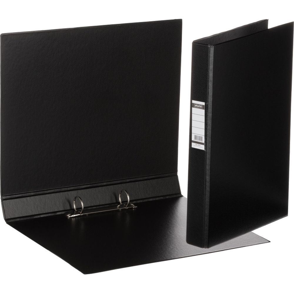 Папка на 2-х кольцах Bantex, А4, 25/35мм, картон/ПВХ, черная