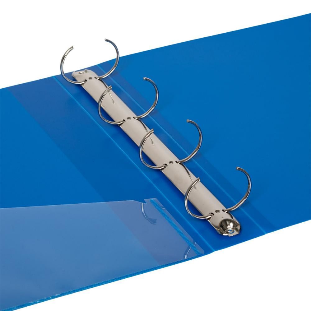 Папка на 4-х кольцах Attache F504/07, А4, 35/42мм, пластик, синяя