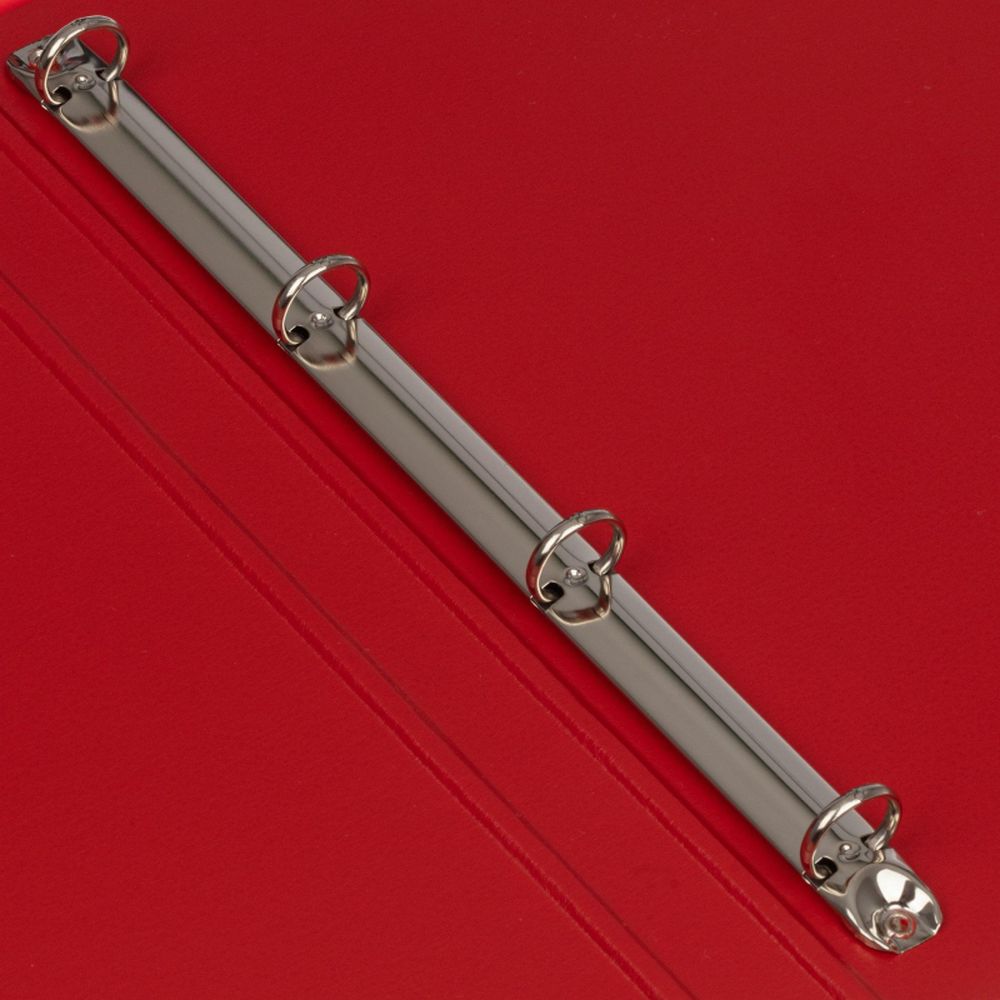 Папка на 4-х кольцах Bantex, А4, 15/25мм, картон/ПВХ, красная