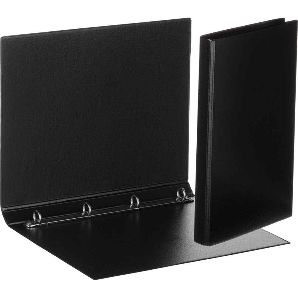 Папка на 4-х кольцах Bantex, А4, 15/25мм, картон/ПВХ, черная