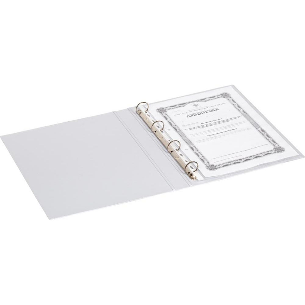 Папка на 4-х кольцах Bantex, А4, 25/35мм, картон/ПВХ, серая