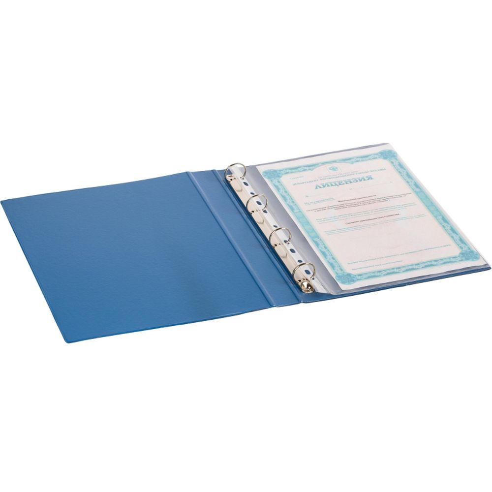 Папка на 4-х кольцах Bantex, А4, 25/35мм, картон/ПВХ, синяя