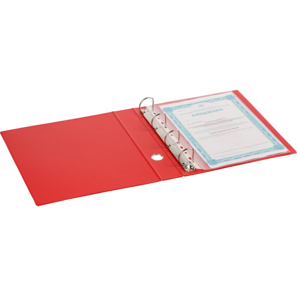 Папка на 4-х кольцах Bantex, А4, 40/50мм, картон/ПВХ, красная