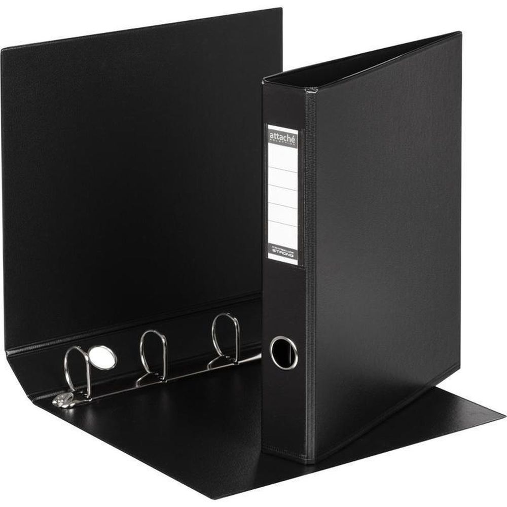 Папка на 4-х кольцах Bantex, А4, 40/50мм, картон/ПВХ, черная