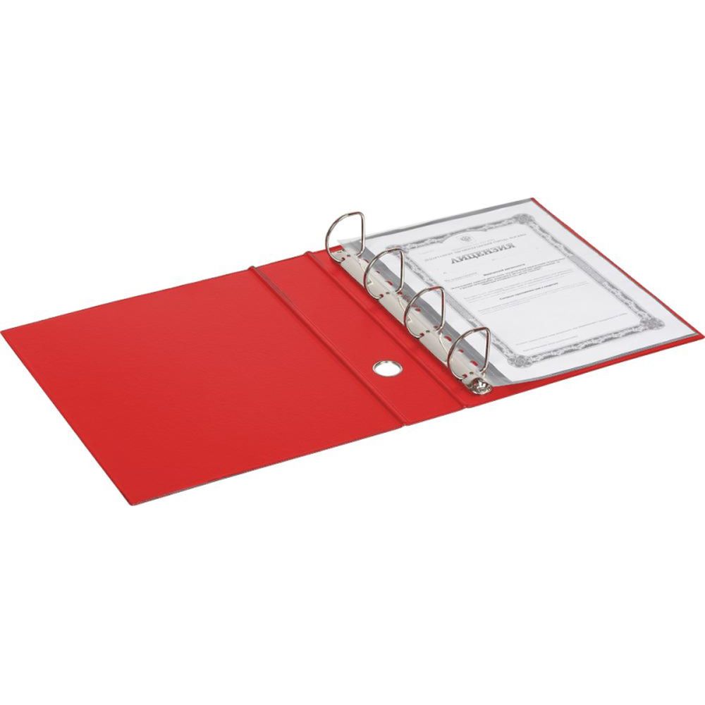 Папка на 4-х кольцах Bantex, А4, 45/60мм, картон/ПВХ, красная