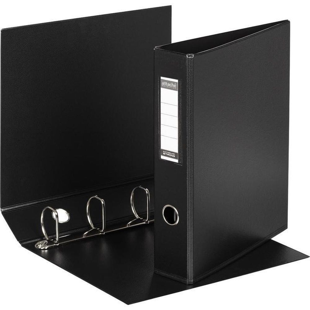 Папка на 4-х кольцах Bantex, А4, 45/60мм, картон/ПВХ, черная