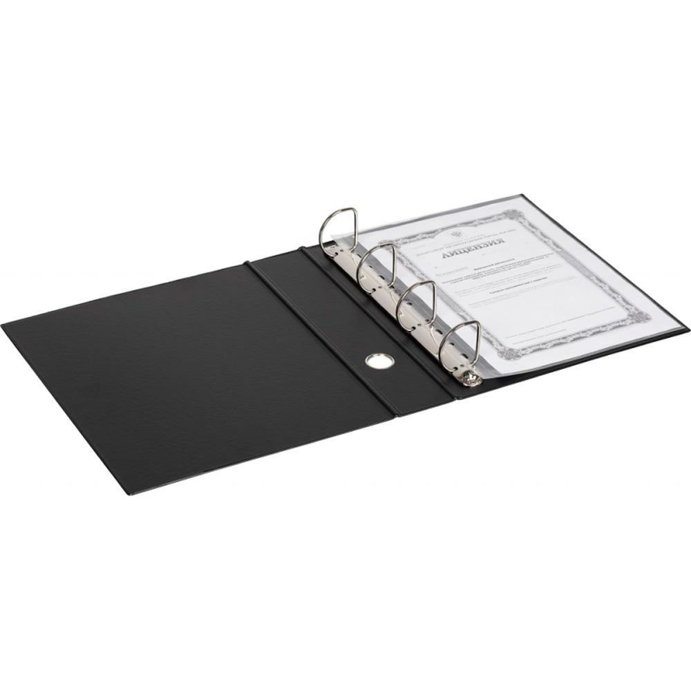 Папка на 4-х кольцах Bantex, А4, 45/60мм, картон/ПВХ, черная