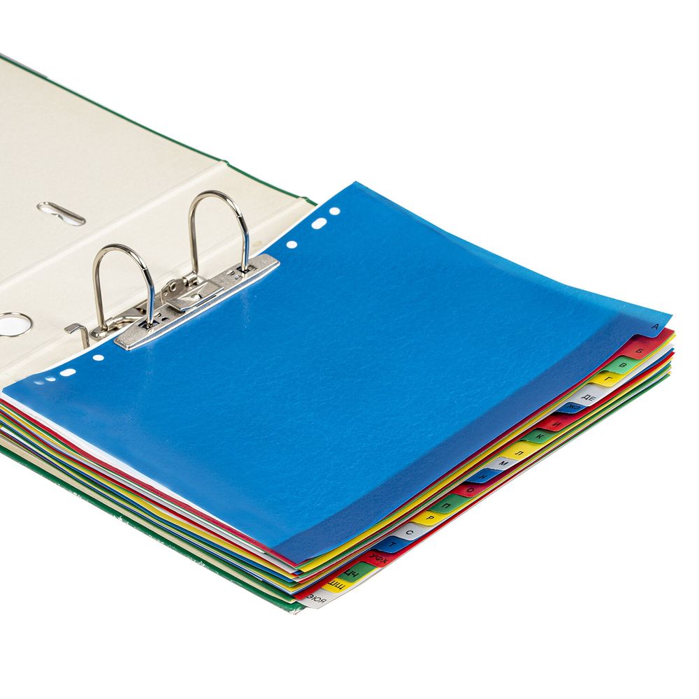 Разделитель пластиковый широкий BRAUBERG А4+, 20 листов, алфавитный А-Я, оглавление, цветной