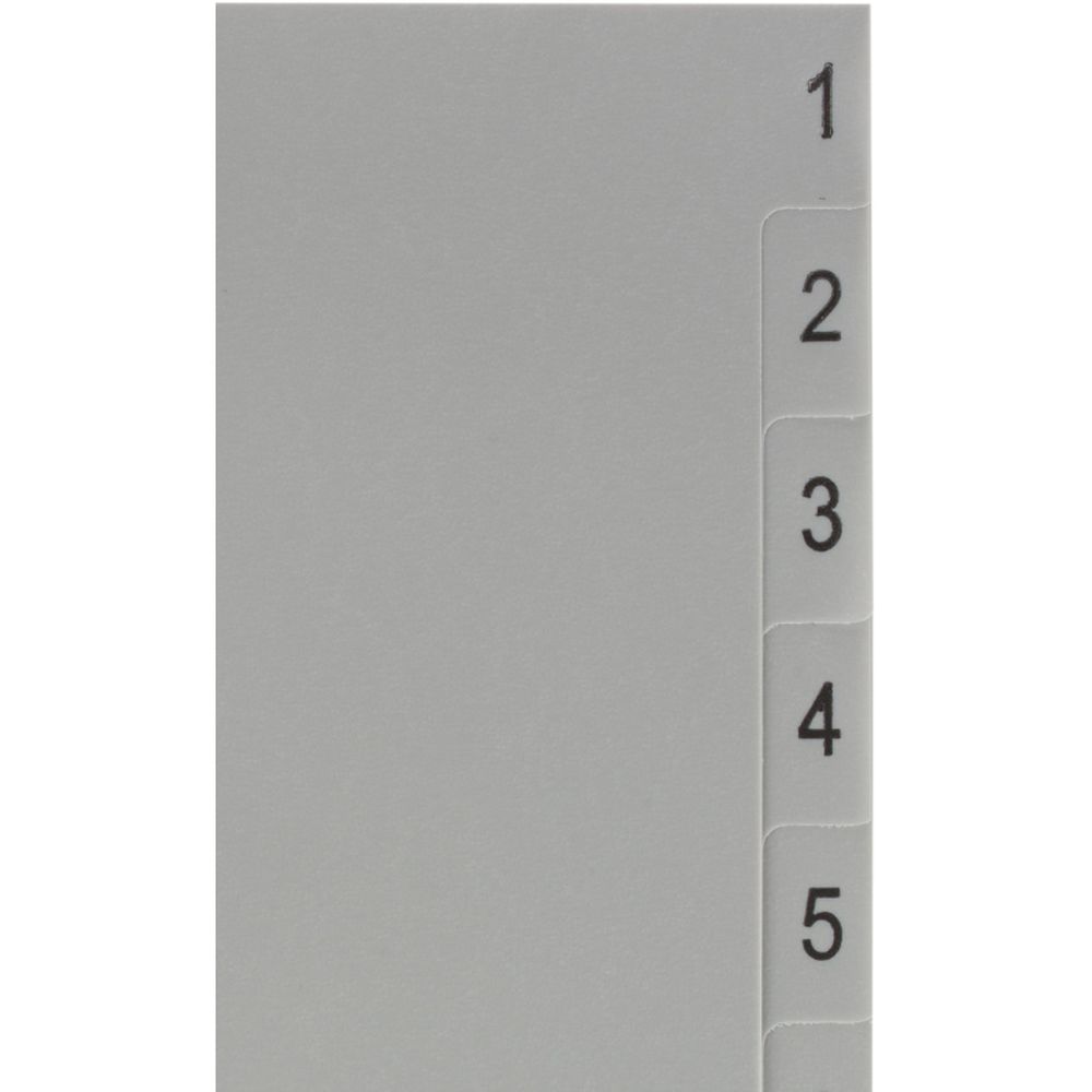 Разделитель 1-12 разделов ATTACHE, А4, пластик, серый, титульный лист