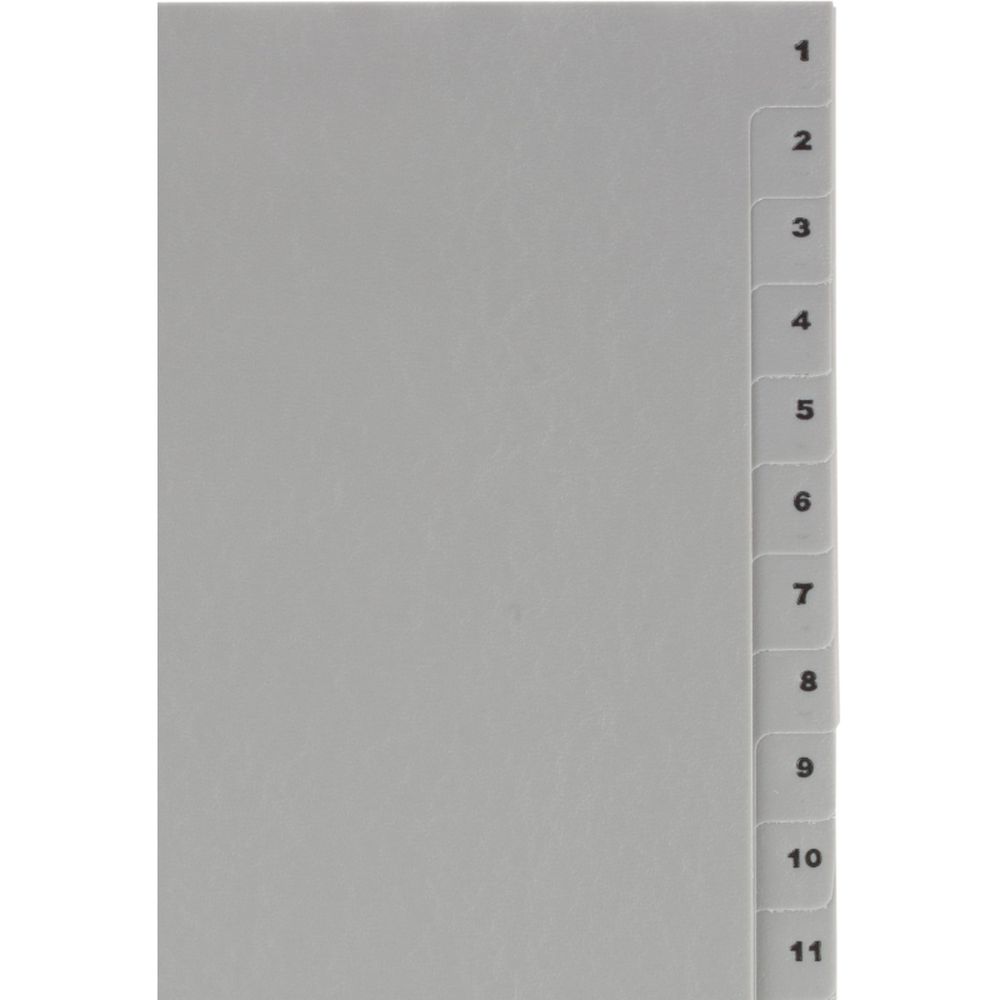 Разделитель 1-20 разделов ATTACHE, А4, пластик, серый, титульный лист