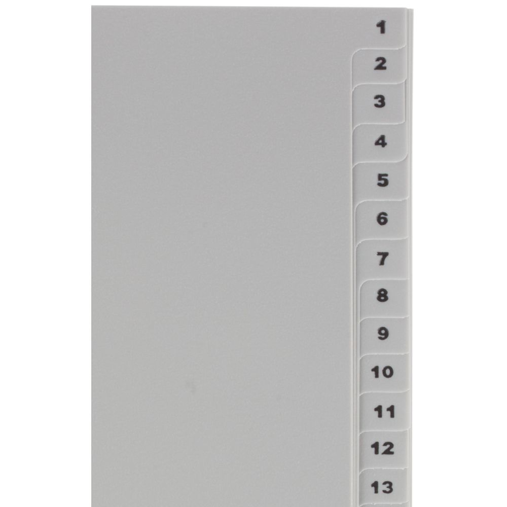 Разделитель 1-31 раздел ATTACHE, пластик, серый, титульный лист