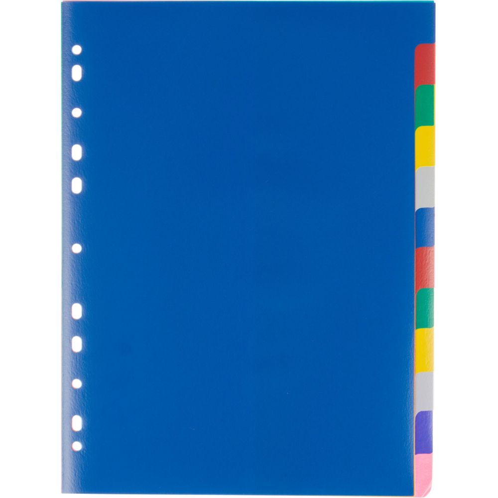 Разделитель 12цв. ATTACHE, А4, пластик, БЕЗ титульного листа