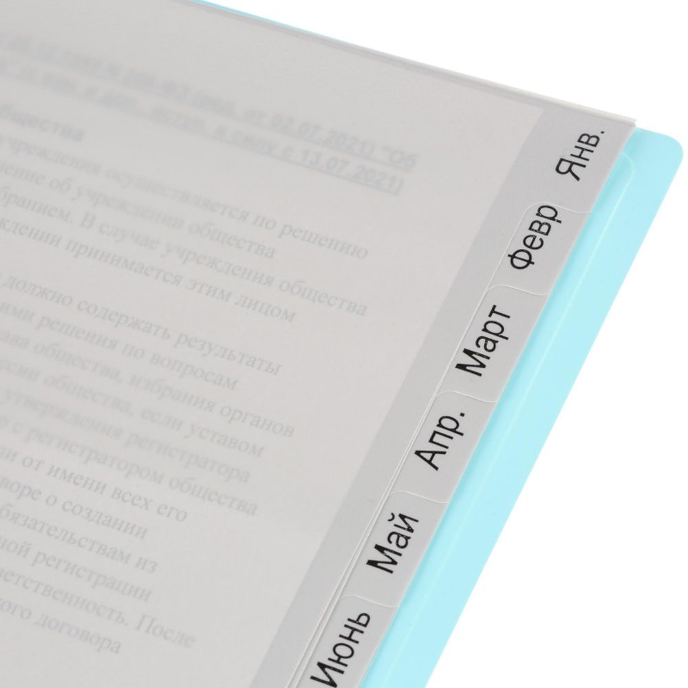 Разделитель по месяцам январь-декабрь ATTACHE, А4, пластик, серый