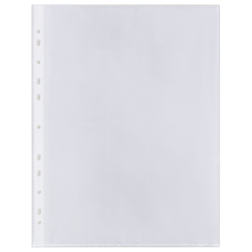 Папки-файлы перфорированные А4 BRAUBERG "EXTRA 700", КОМПЛЕКТ 50 шт., гладкие, ПЛОТНЫЕ, 70 мкм