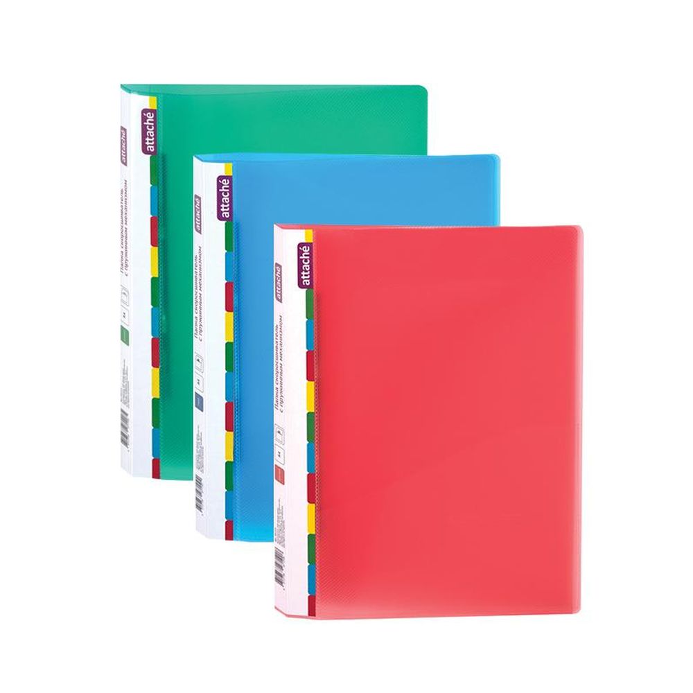 Папка с пружинным скоросшивателем Attache Diagonal, А4, 17мм, красная