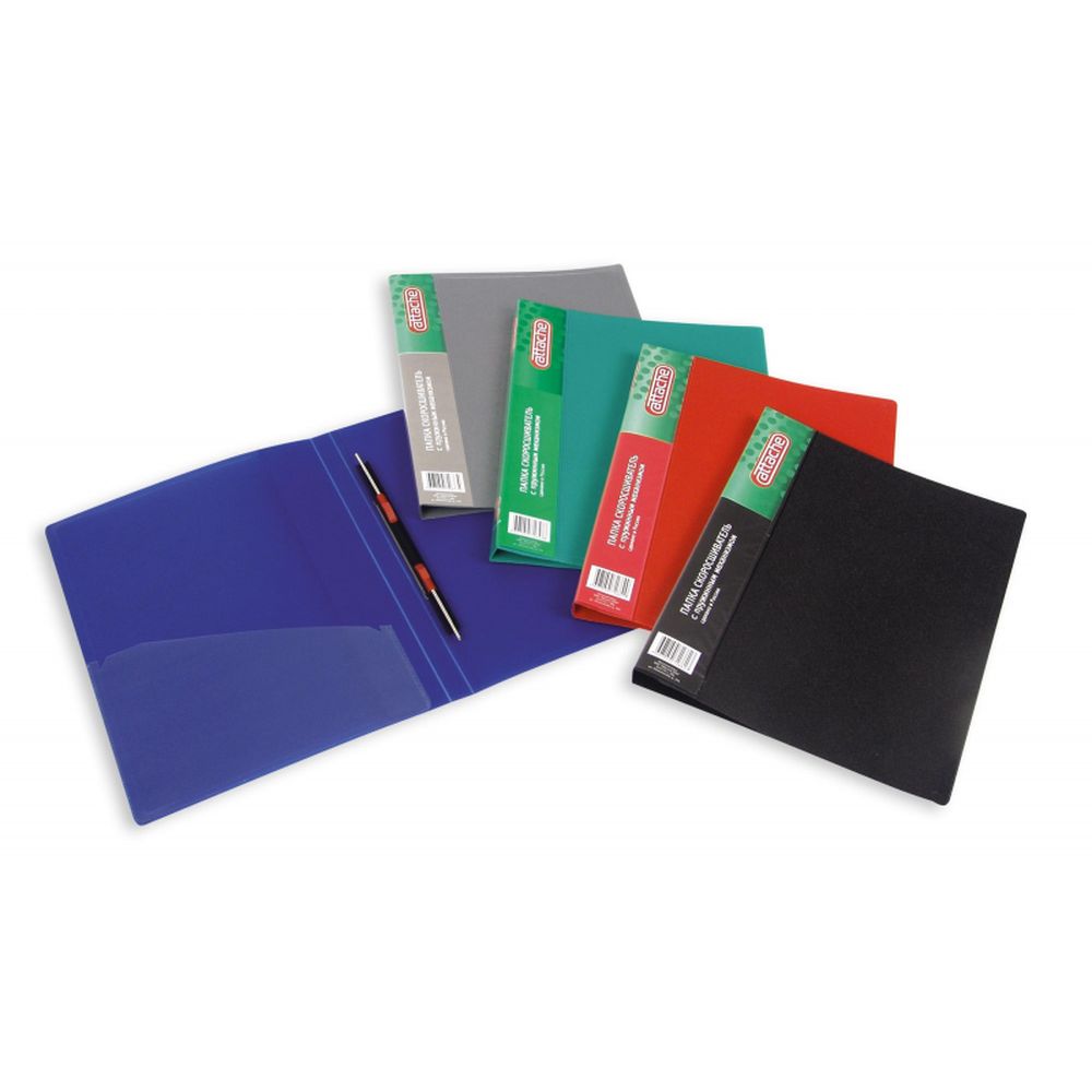 Папка с пружинным скоросшивателем Attache F61201, А4, 17мм, черная 33053