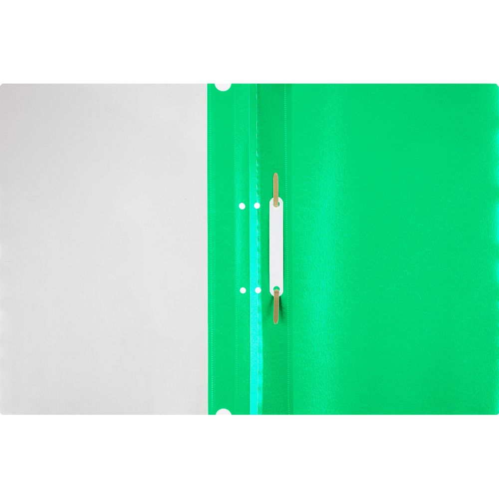 Папка-скоросшивателем Attache с перфорацией с прозрачным верхним листом, А4, зеленая