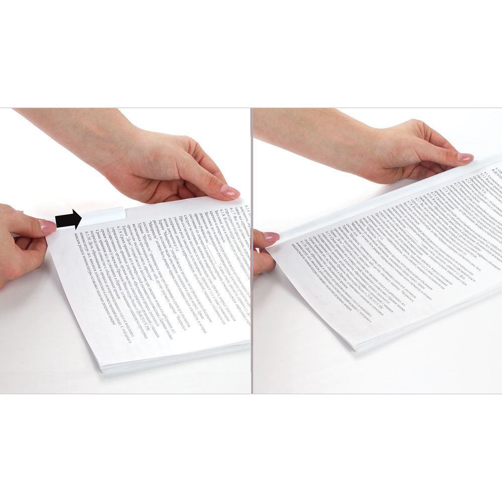 Скрепкошины для быстрого переплета BRAUBERG, комплект 10 шт., ширина 10 мм (до 50 л. А4), белые