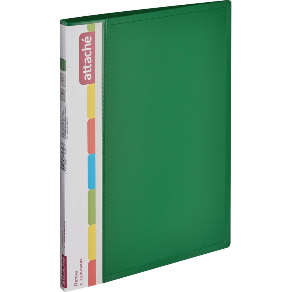 Папка с механическим прижимом Attache F611/07, А4, 17мм, зеленая