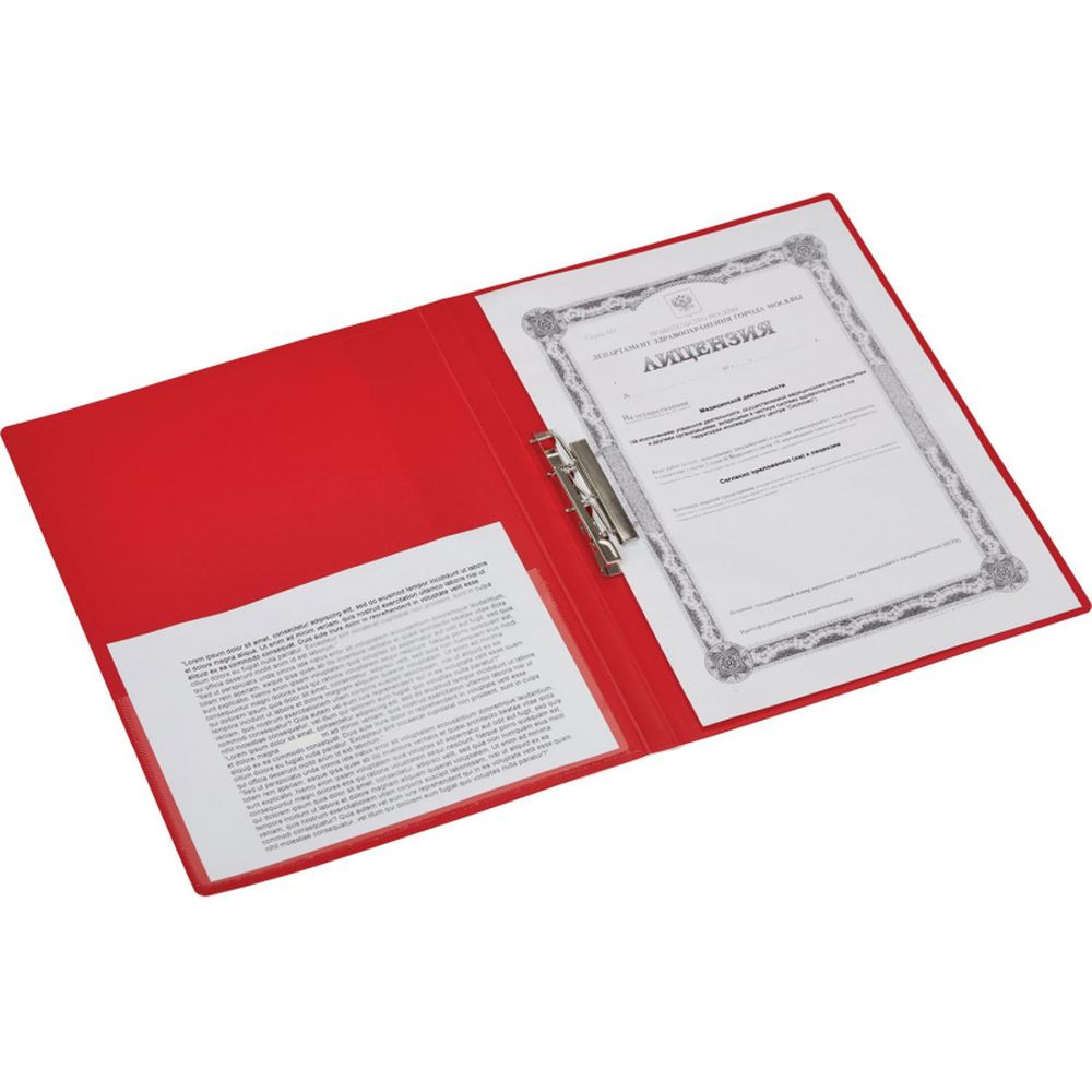 Папка с механическим прижимом Attache F611/07, А4, 17мм, красная