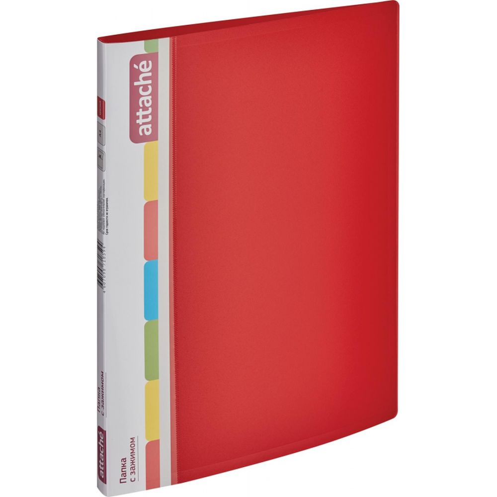Папка с механическим прижимом Attache F611/07, А4, 17мм, красная